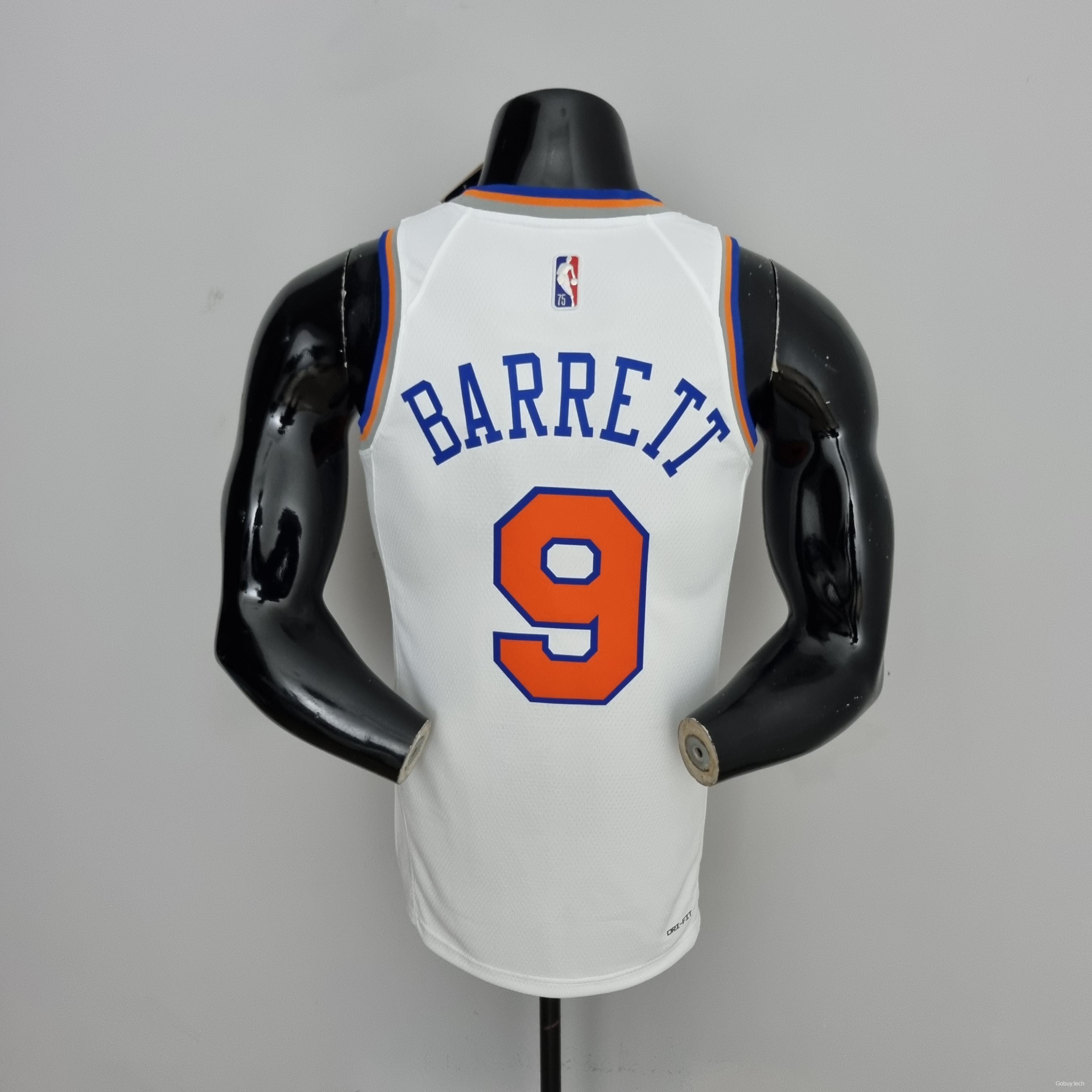 75th Anniversary Barrett #17 New York Knicks White NBA Jersey