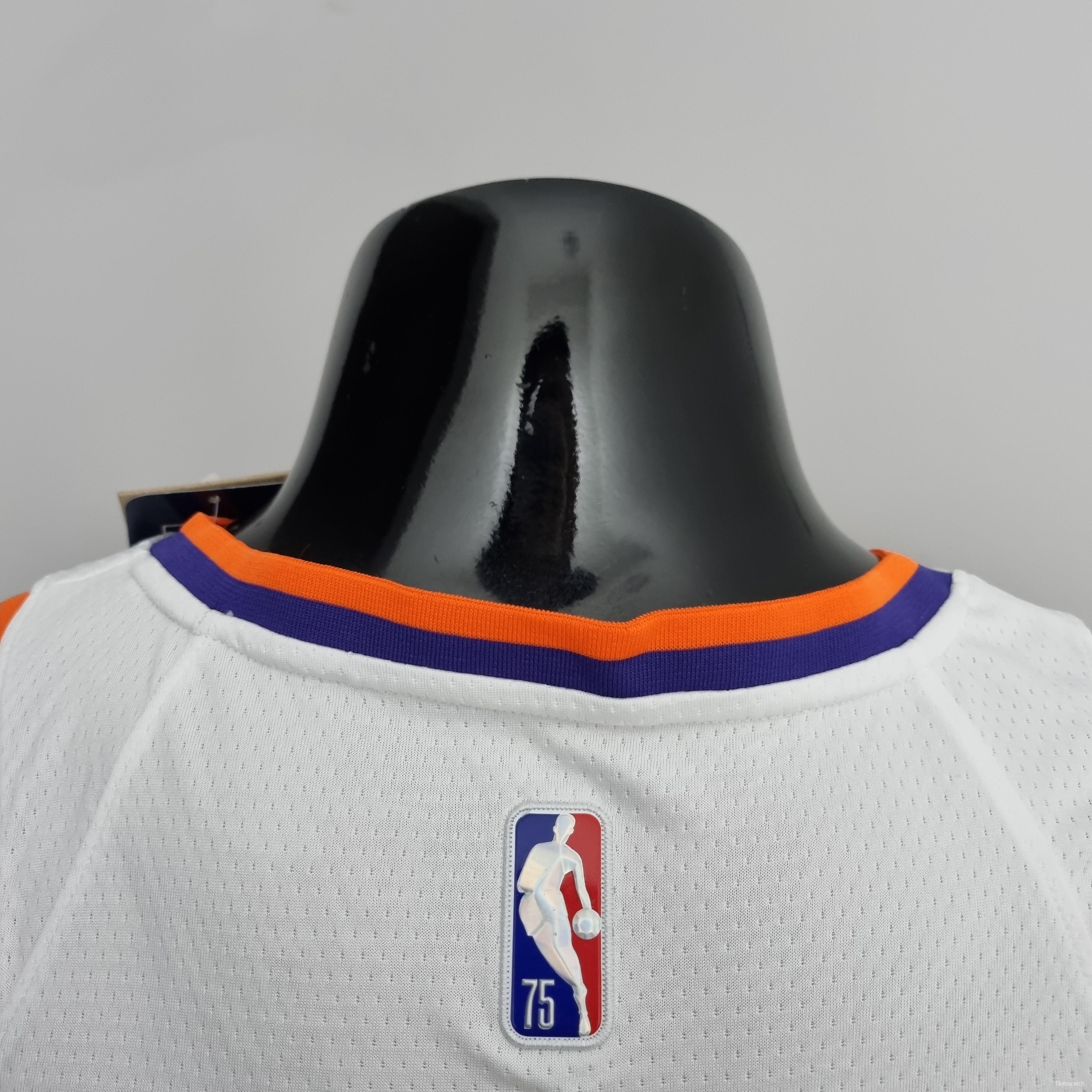 75th Anniversary Booker #1 Phoenix Suns White NBA Jersey