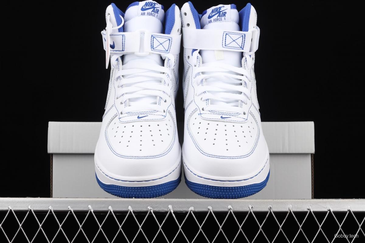 NIKE Air Force 1 High'07 white and blue high top casual board shoes CV1753-101