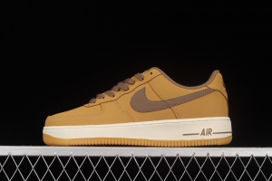 NIKE Air Force 1o07 Low wheat low-top casual board shoes 309652-721