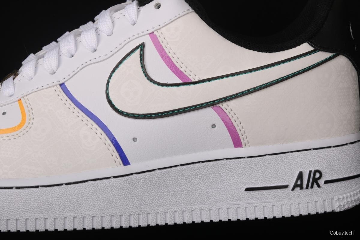 NIKE Air Force 1 Low Day of the DeAdidas Day of the Dead 3M reflective low-top casual board shoes CT1138-100