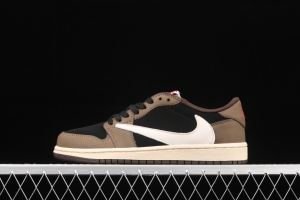 Travis Scott x Air Jordan 1 Low inverted low top basketball shoes CQ4277-001