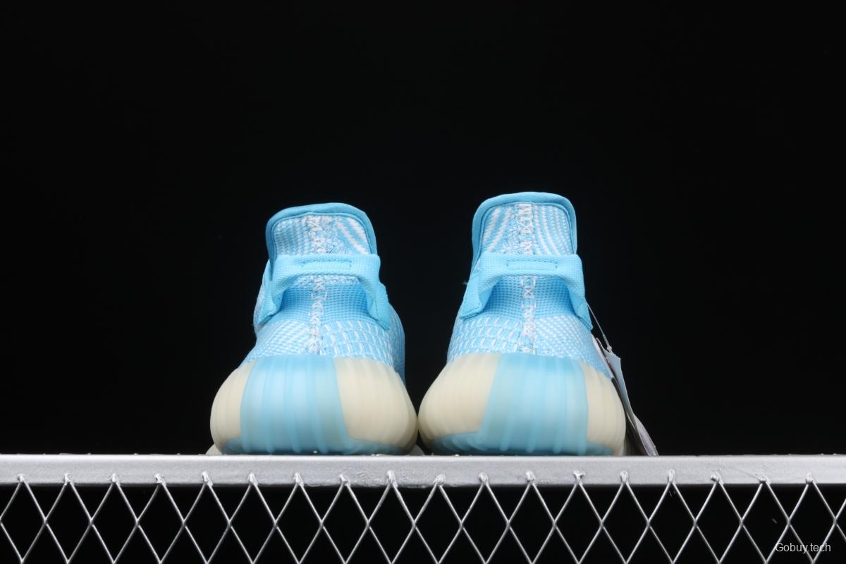 Adidas Yeezy 350 Boost V2 CI1173 Darth Coconut 350 second generation silver powder hollowed-out North Carolina blue color match