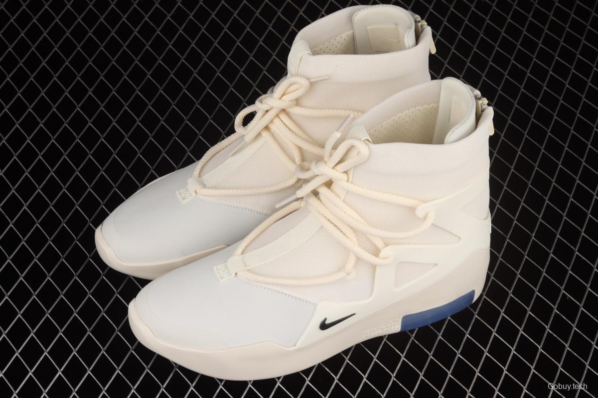 FOG x Air Fear of God 1 Oatmeal co-signed Gao Bang Pearl White Color AR4237-100