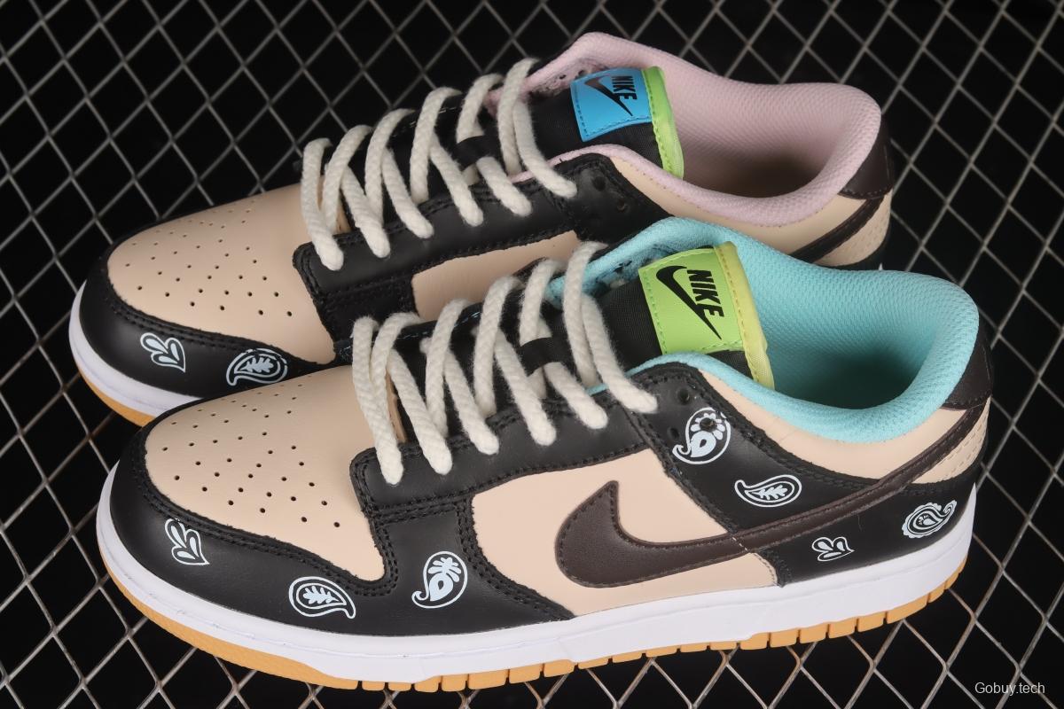 NIKE DUNK Low SE Free .99 Cashew Flower SB Buckle Shredded Backboard Fashion Casual Sneakers DH0952-001