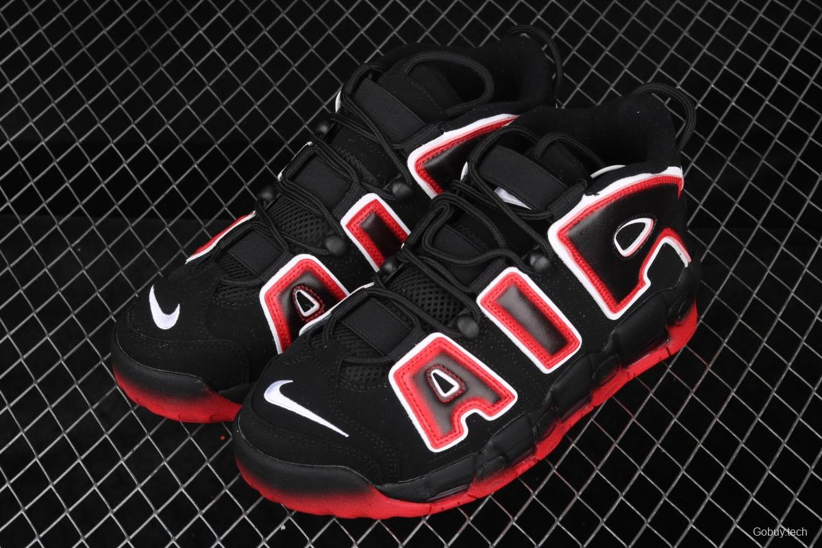 NIKE Air More Uptempo 96 QS Laser Crimson Pippen initial series classic high street leisure sports culture basketball shoes black lava gradual red and white CJ6129-001