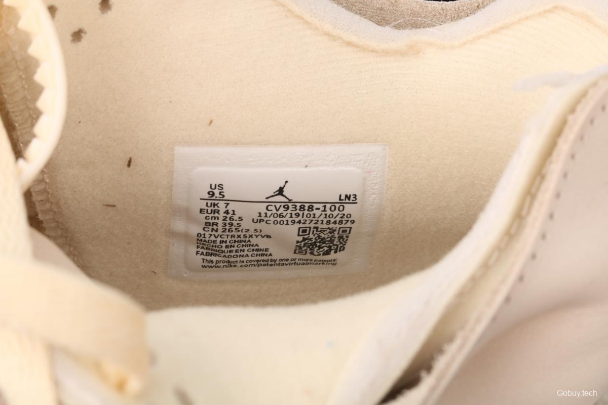 OFF-White x Air Jordan 4 Retro Cream/Sail help retro leisure sports culture basketball shoes CV9388-100