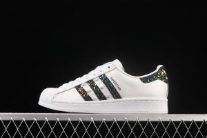 Adidas Originals Superstar H04237 shell head child fun graffiti decoration leisure board shoes