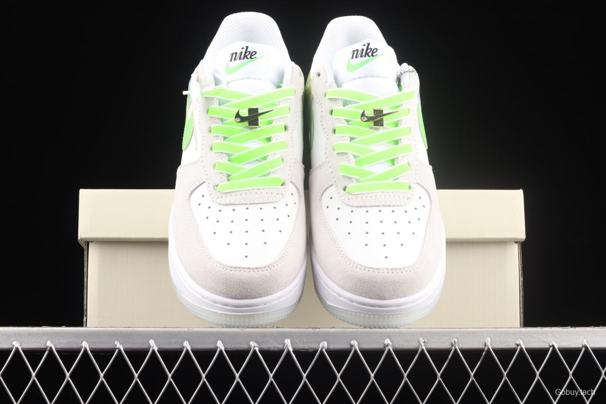 NIKE Air Force 1x 07 ESS video game 3D Apple green low-top casual board shoes DA8302-555