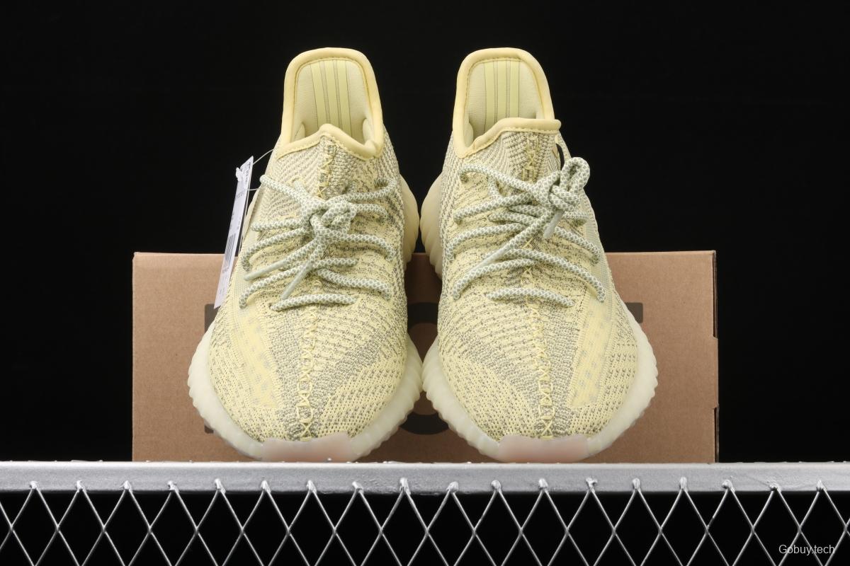 Adidas Yeezy 350 Boost V2 FV3255 Darth Coconut 350 second generation hollowed-out silk yellow star matching BASF popcorn