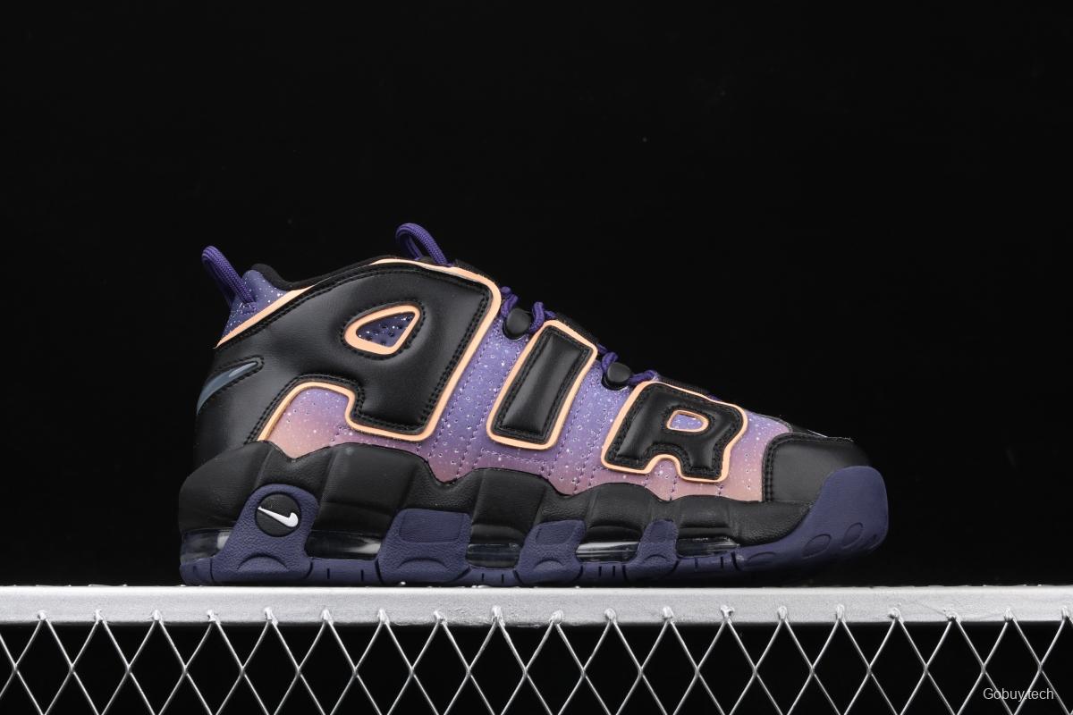 NIKE Wmns Air More Uptempo Dusk To Dawn Starry Sky Purple Cloud Pippen Classic High Street Basketball shoes Series 553546-018