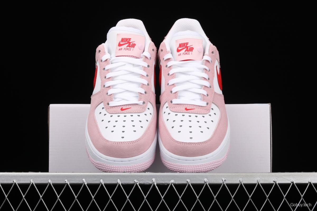 NIKE Air Force 11607 QS Pink Valentine's Day PEACEMINUSONE same style DD3384-600