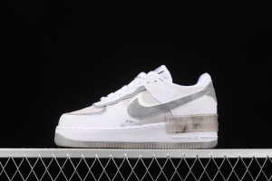 NIKE Air Force 1 ShAdidasow light weight heightened low-top board shoes DJ4635-100