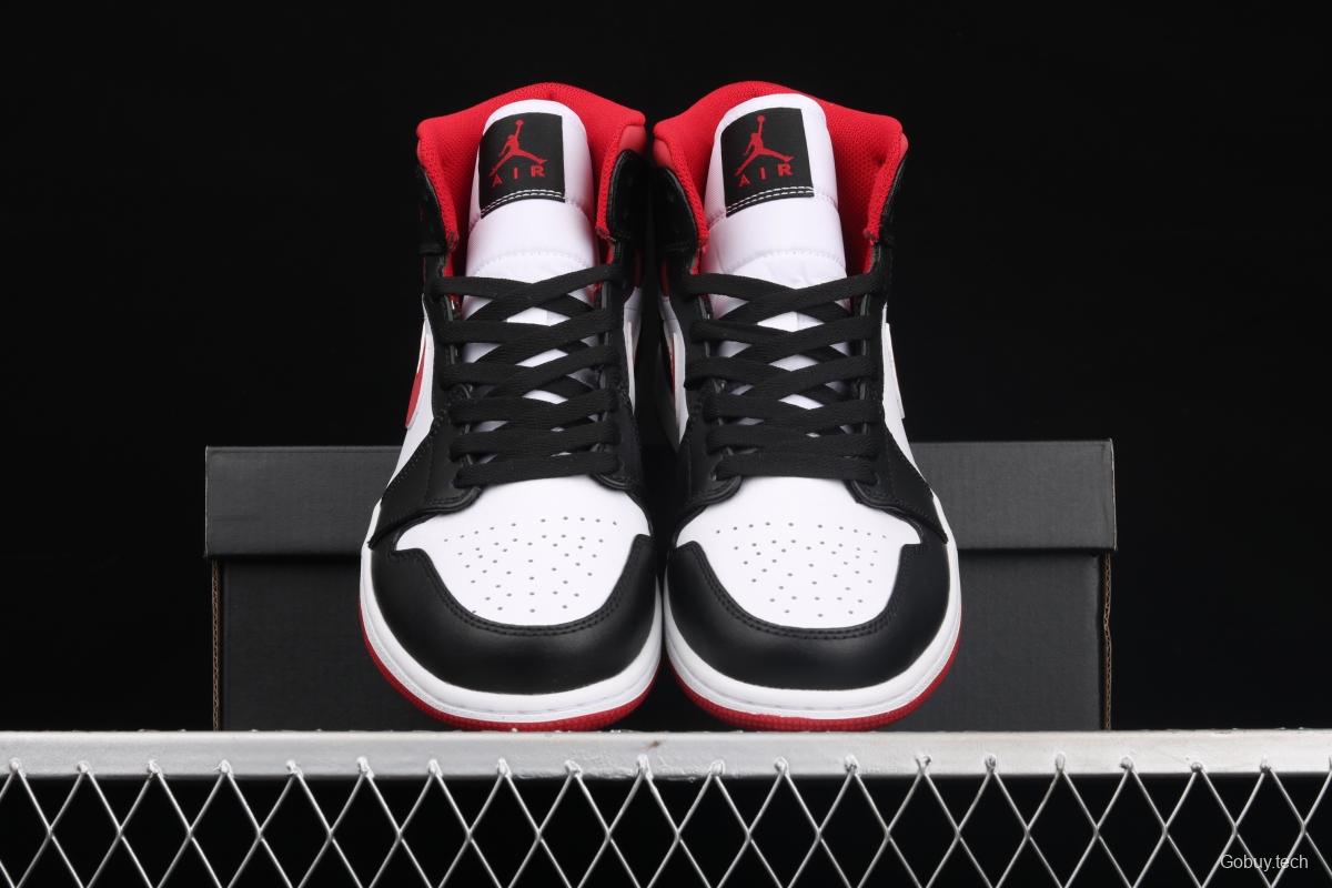 Air Jordan 1 Mid SE black, white and red 554724-122