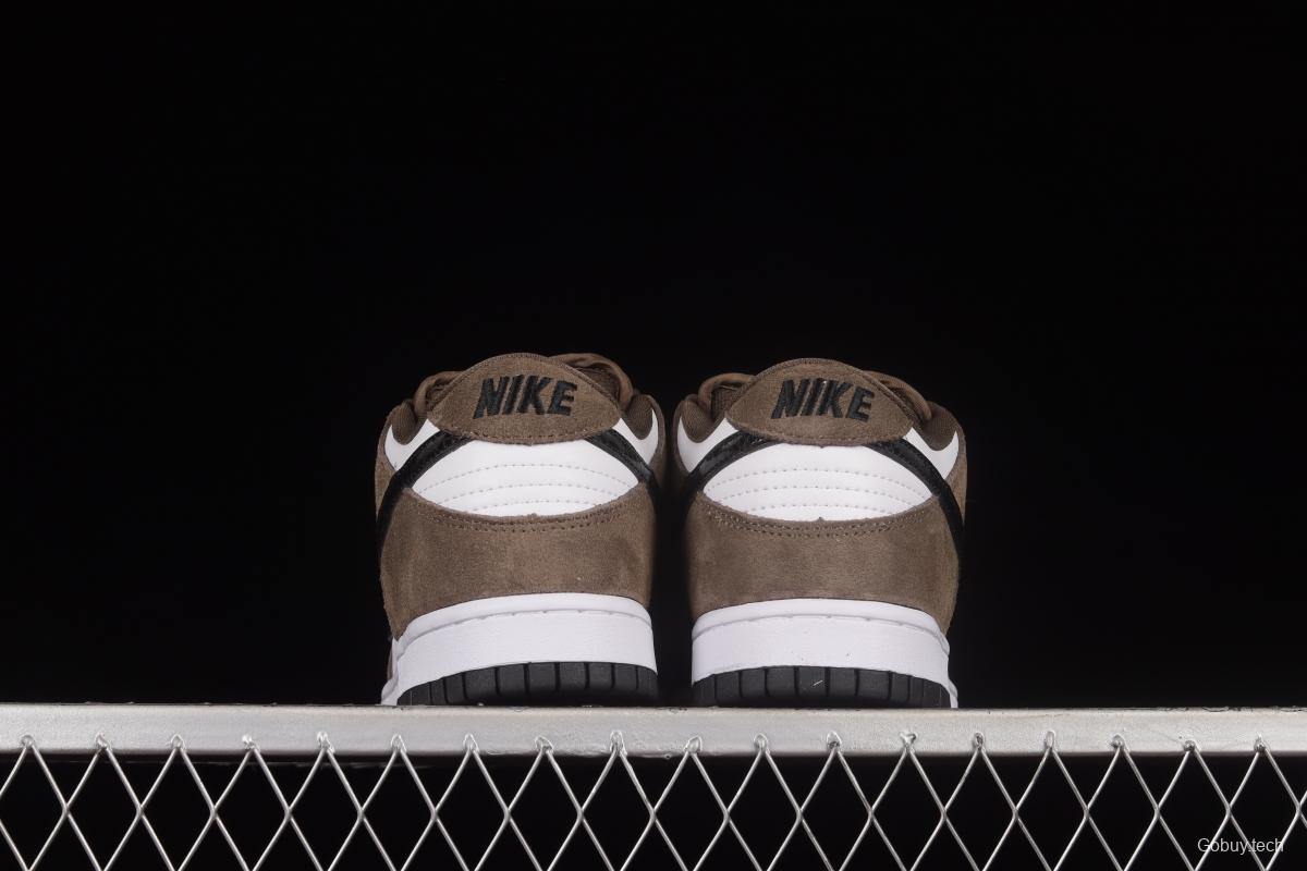 NIKE SB DUNK Low Pro Trail End Brown Furn Brown White Black Snake Print Dunk Series Low Top Casual Sports Skateboard Shoes 304292-102