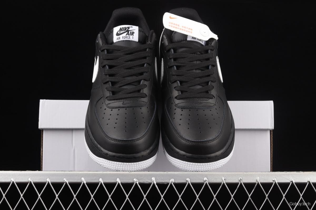 NIKE Air Force 1x 07 Low all black and white hook low top casual board shoes DC2911-002