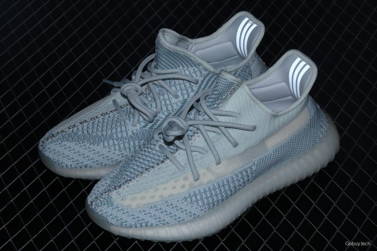 Adidas Yeezy 350 V2 Boost Basf FW3043 Darth Coconut 350 second generation hollowed-out silk ice blue color BASF Boost original