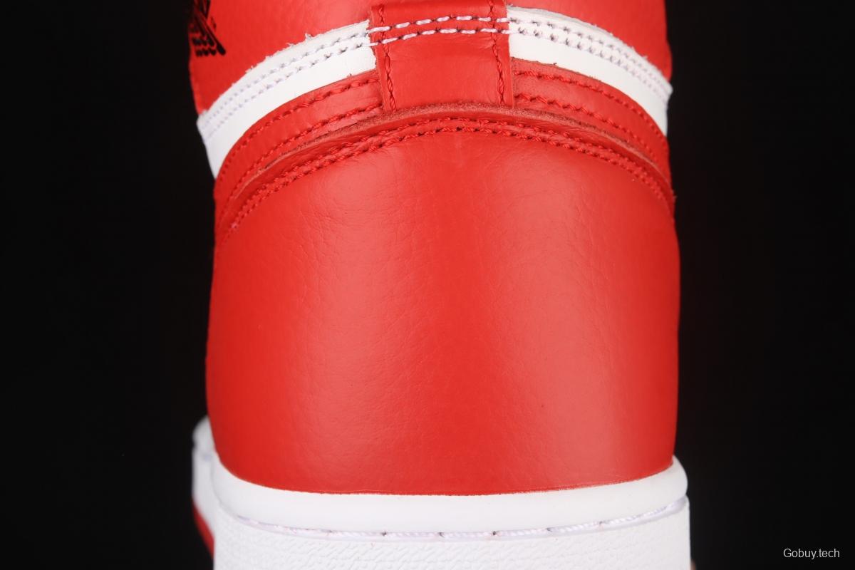 Air Jordan 1 High OG white and red retro high top cultural basketball shoes 555088-161