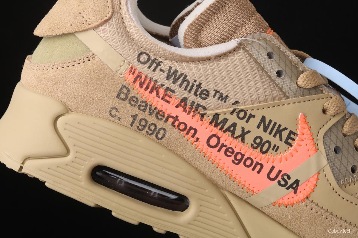 OFF-White x NIKE Air Max 90 OW joint limited edition classic air cushion running shoes AA7293-200