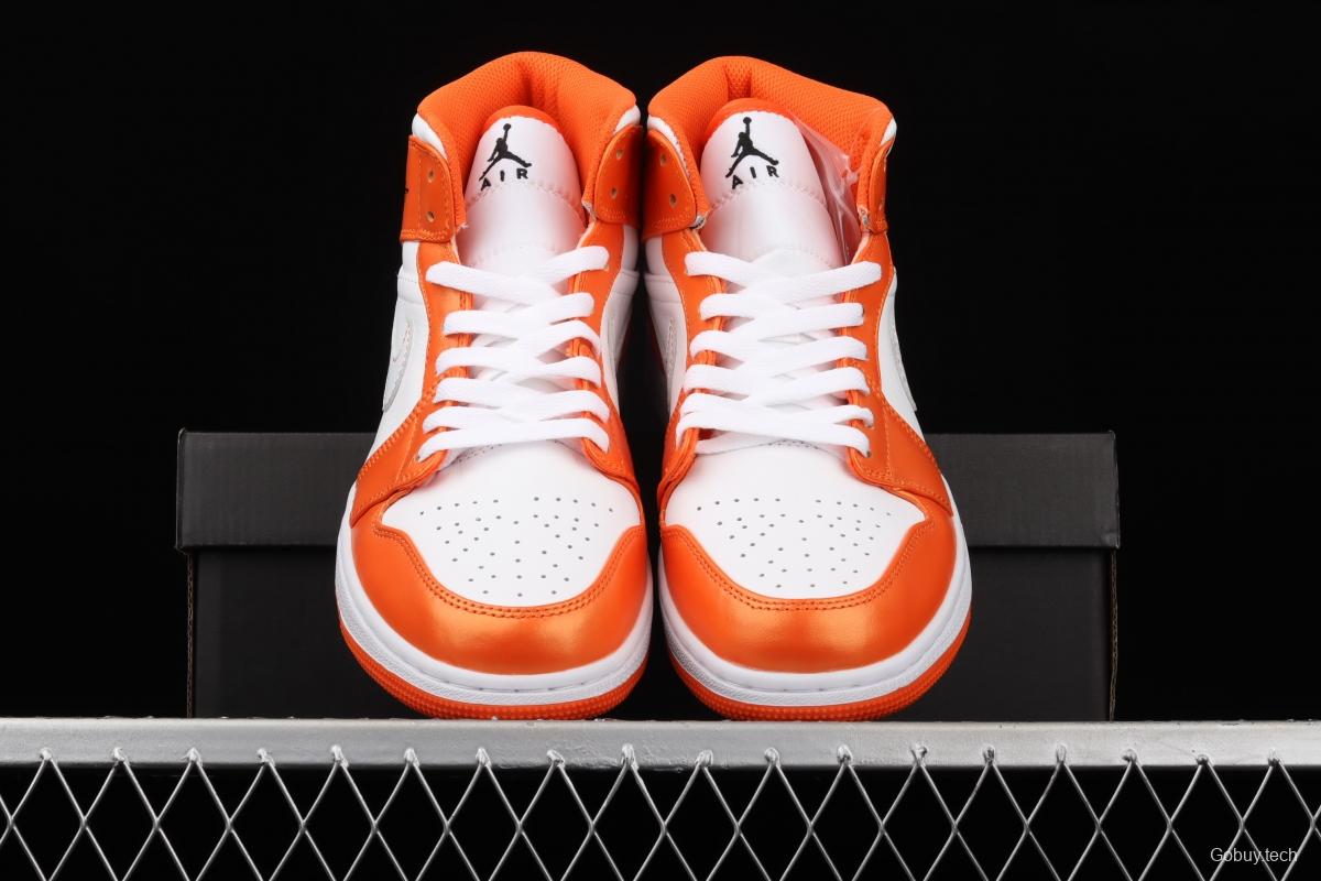 Air Jordan 1 Mid White Orange Culture Basketball shoes DM3531-800