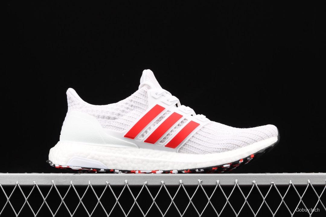 Adidas Ultra Boost 4.0DB3199 fourth generation knitted striped white and red UB