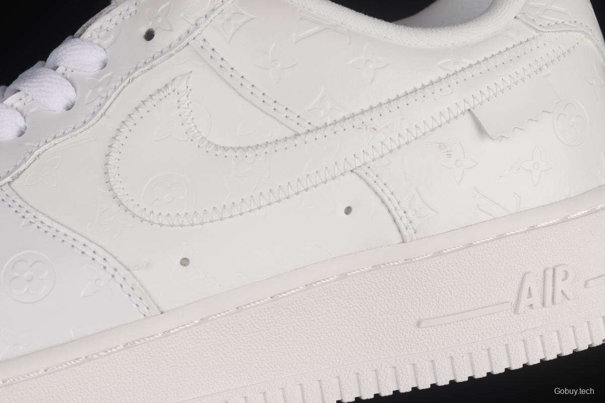 NIKE Air Force 1' 07 Low LV printed all-white low-top casual board shoes LA2314-100