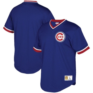 Men's Royal Mesh V-Neck Throwback Jersey(1)