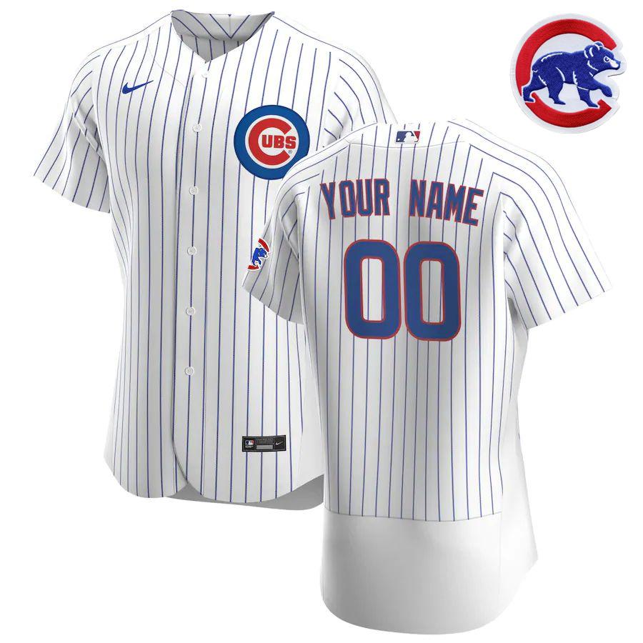 Men's White&amp;Royal 2020 Home Authentic Custom Team Jersey