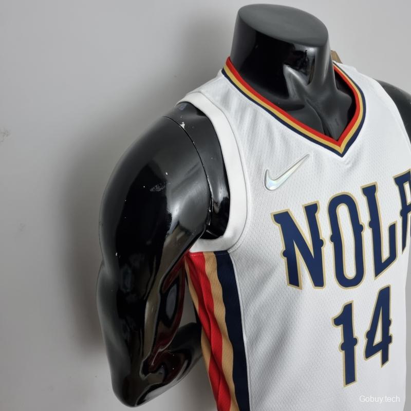 2022 New Orleans Pelicans Ingram#14 City Edition Williams #1 White NBA Jersey