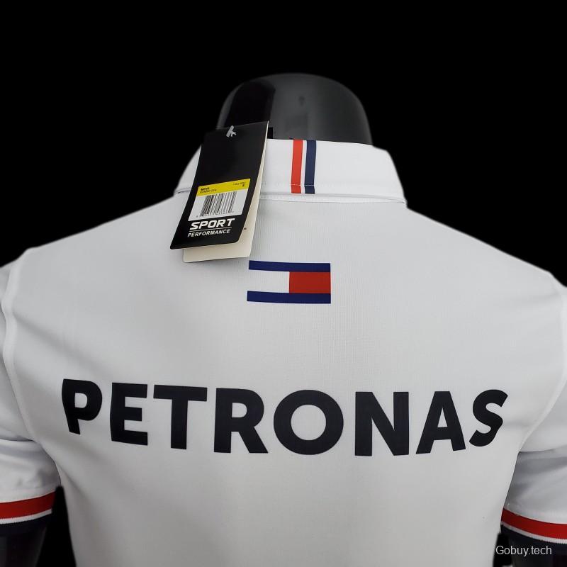 F1 Formula One 2022 Racing Suit Mercedes Polo White 