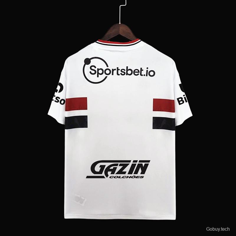 22/23 All Sponsor São Paulo Home  Soccer Jersey