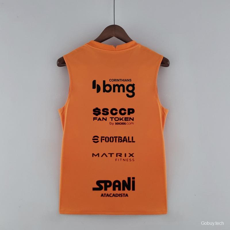 22/23 All Sponsors Corinthians Vest Pre-match Training Orange