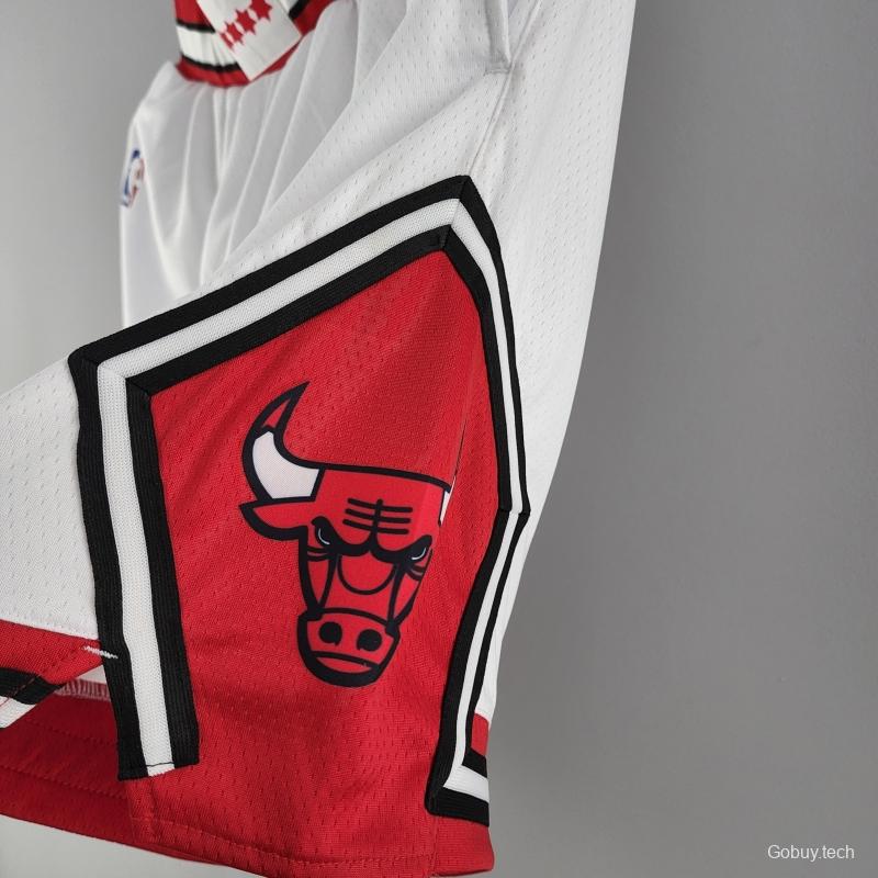 Chicago Bulls White NBA Shorts 