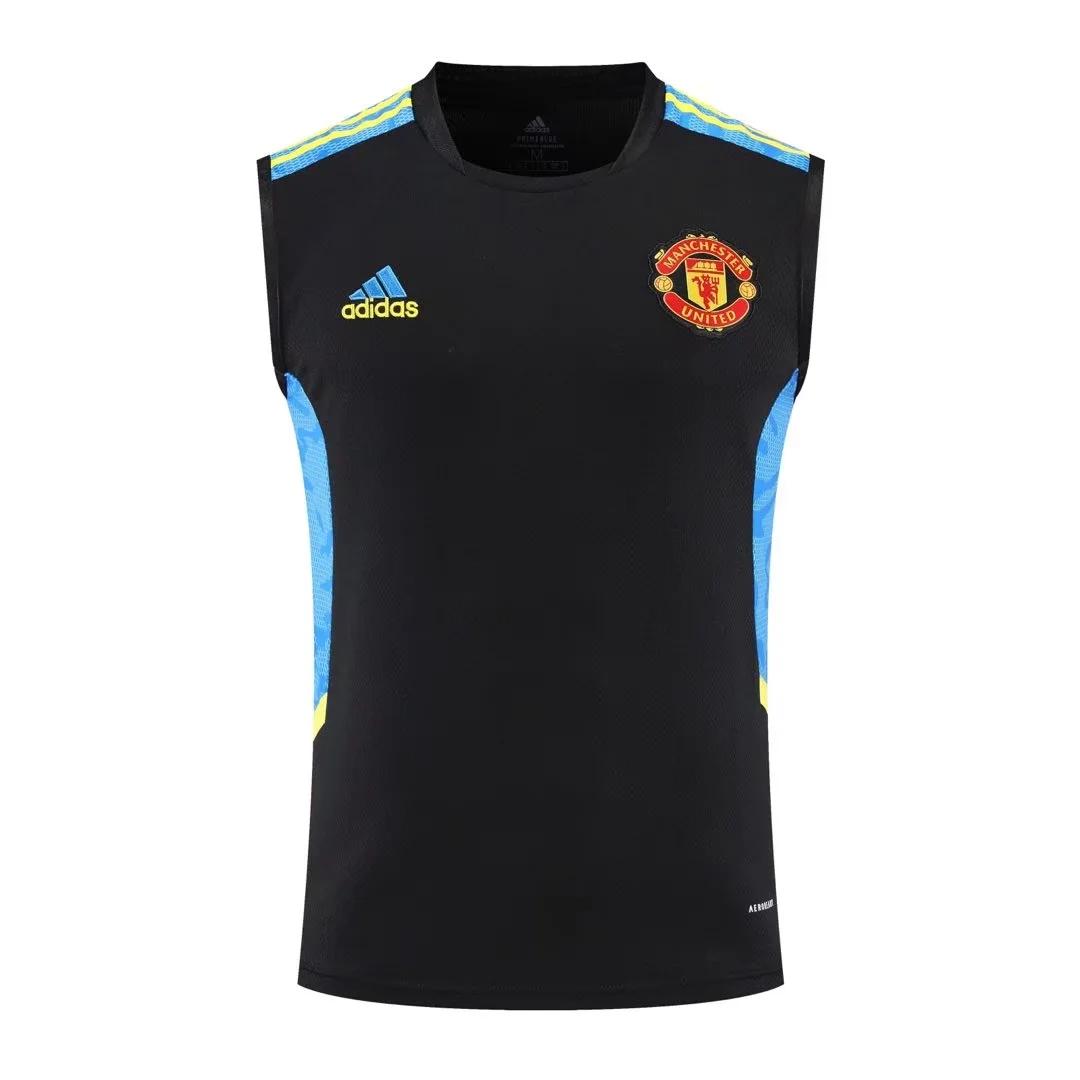 22/23 Manchester United Pre-Training Jersey Black+bule Vest