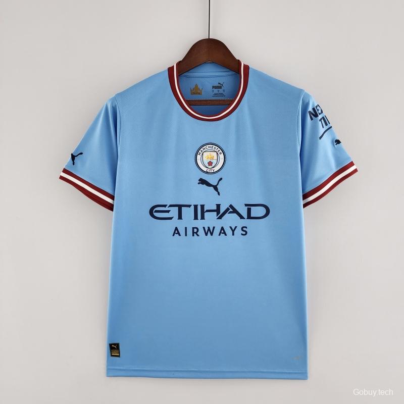 22/23 Manchester City Home Soccer Jersey