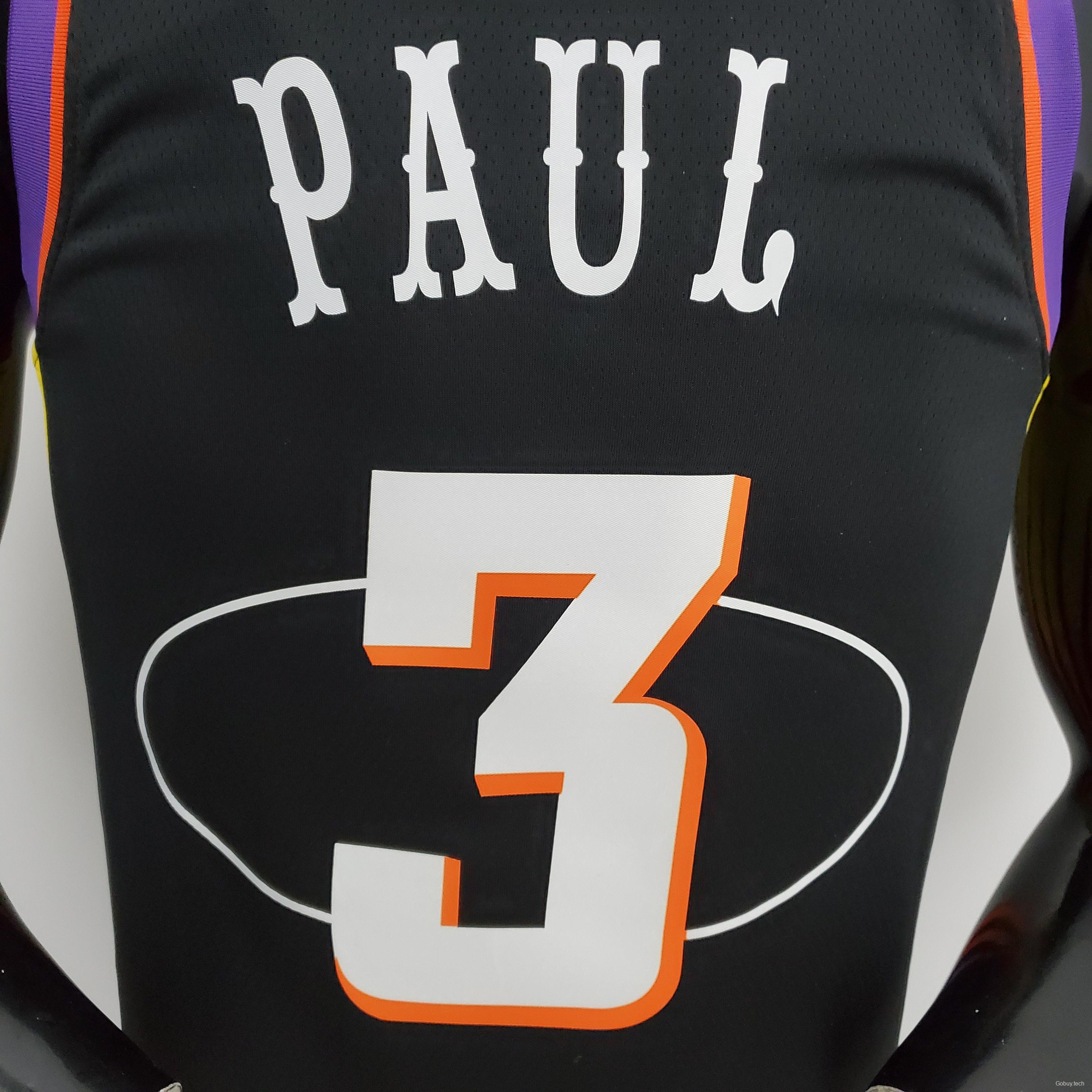 2022 Season Suns Paul #3 Suns City Edition Black NBA Jersey