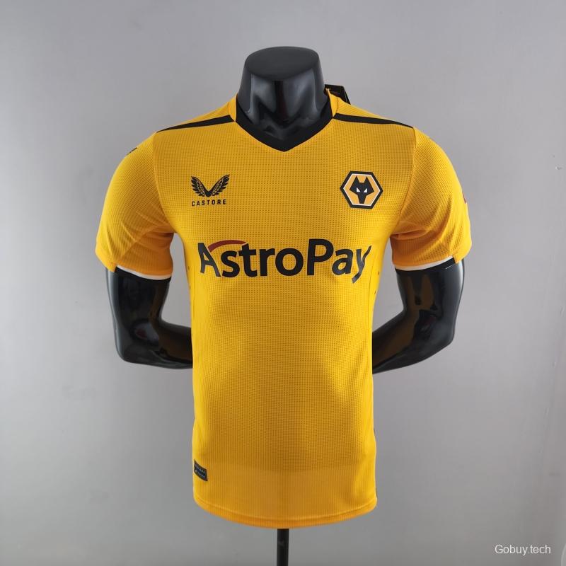 Player Version 22/23 Wolverhampton Wanderers Home Soccer Jersey