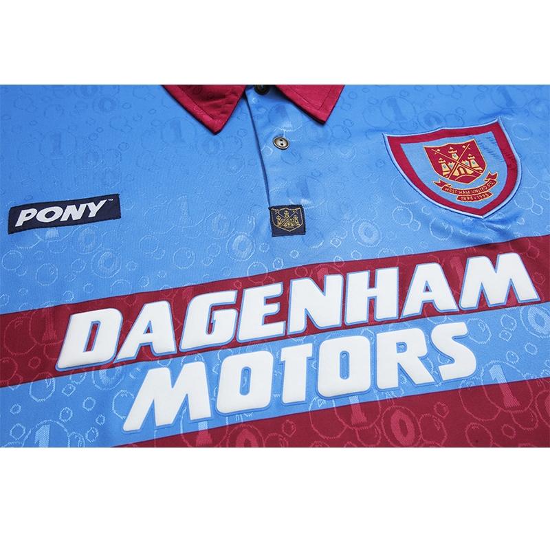 Retro 95/97 West Ham United Long Sleeve Away Blue Jersey