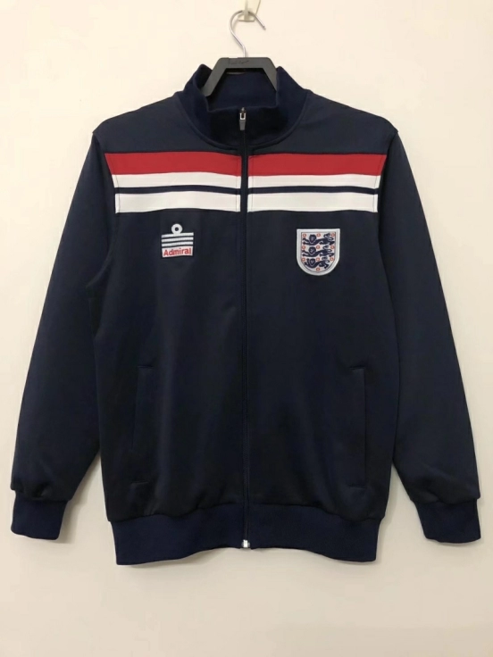 Retro 1982 England Navy Full Zipper Jacket