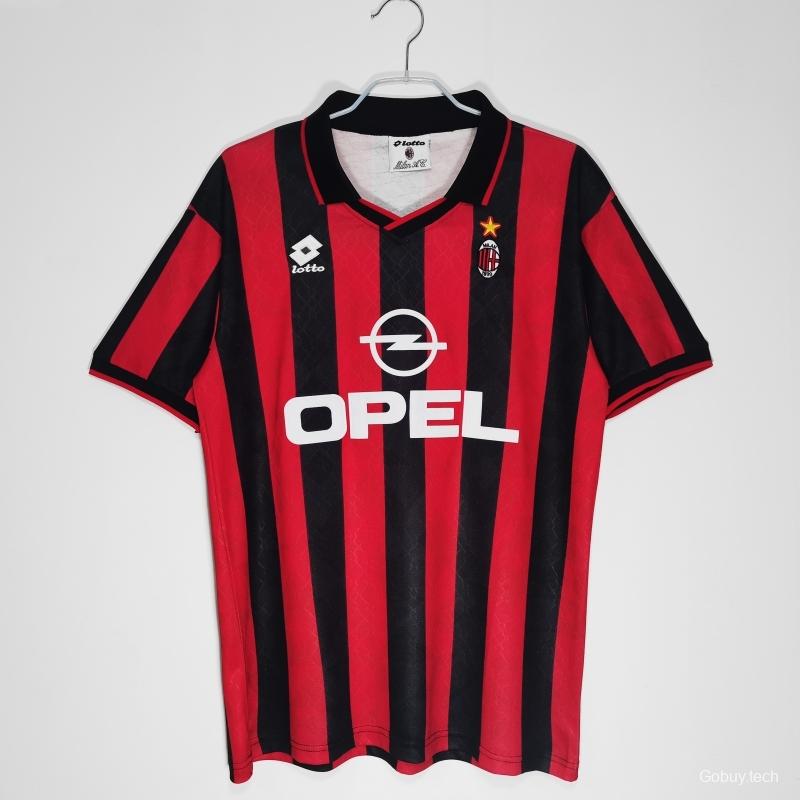 Retro 1995/96 AC Milan Home Soccer Jersey