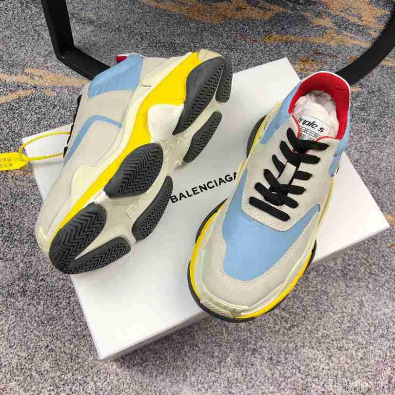 Men Balenciaga Triple-S 2 Skyblue/Grey