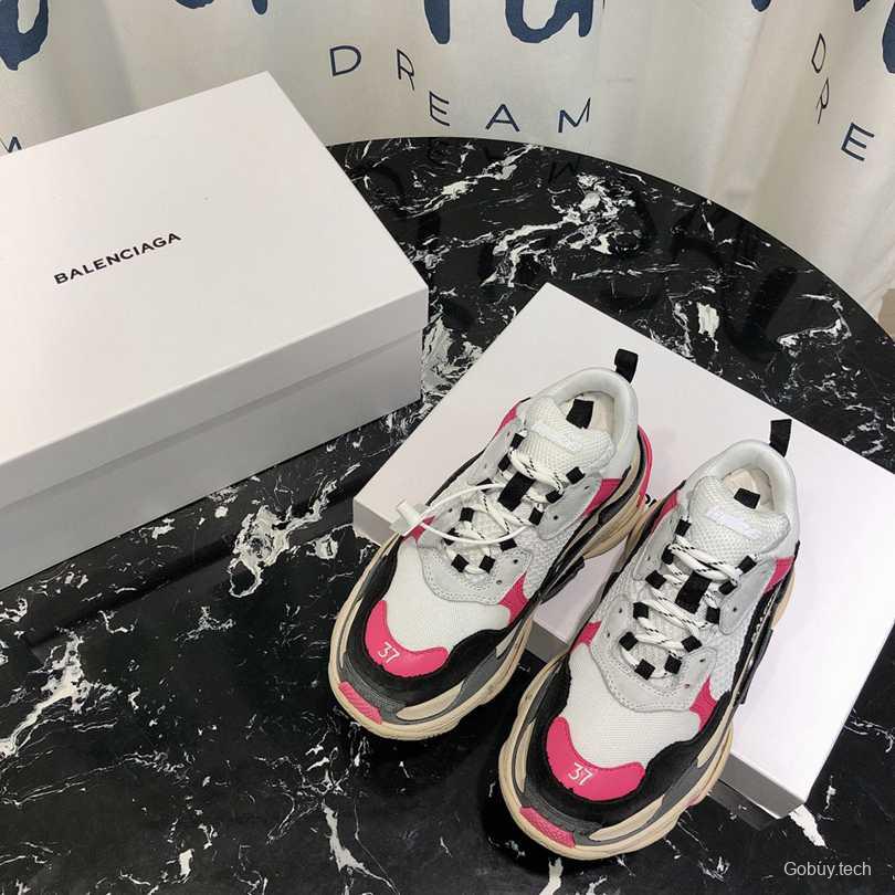 Men/Women Balenciaga Triple S Sneaker Black/Pink