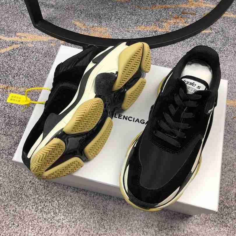 Men Balenciaga Triple-S 2 Yellow Black Sneaker