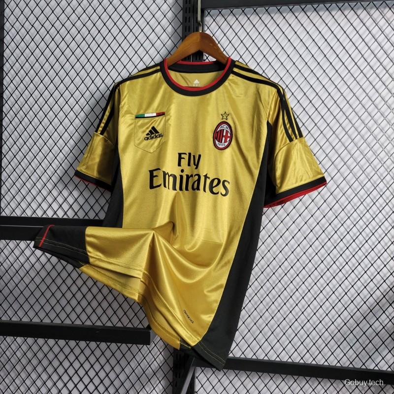 Retro 2013/14 Season AC Milan Third Golden Jersey