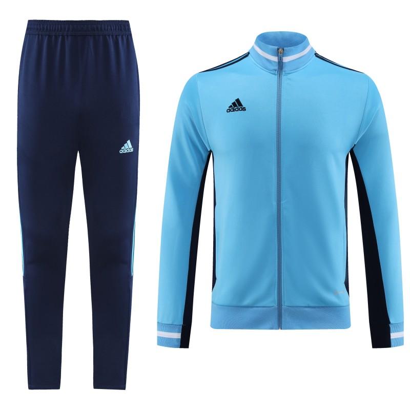 2023 Adidas Sky Blue Black Full Zipper Jacket +Pants