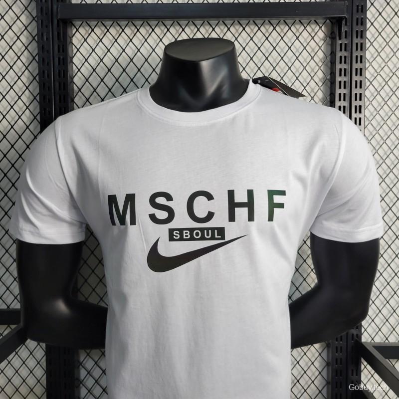 2023 NIKE White T-shirts With MSCHF