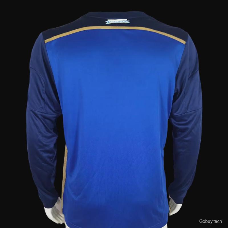 Retro 2014 Argentina Home Long Sleeve Soccer Jersey