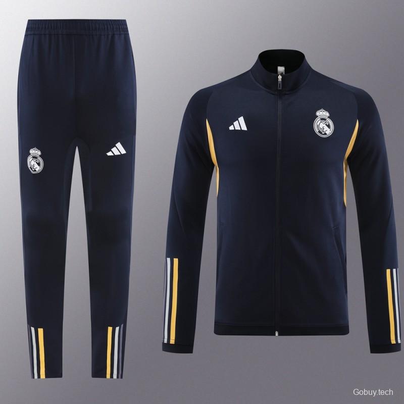 23/24 Real Madrid Navy Full Zipper Jacket+Pants