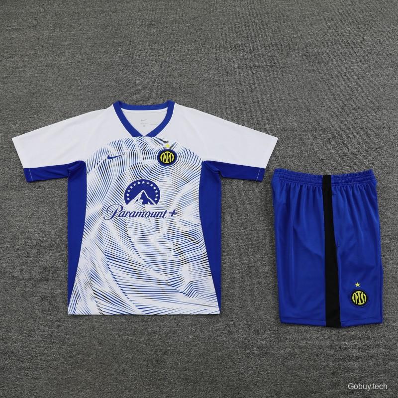 24/25 Inter Milan White Short Sleeve Jeresy+Shorts