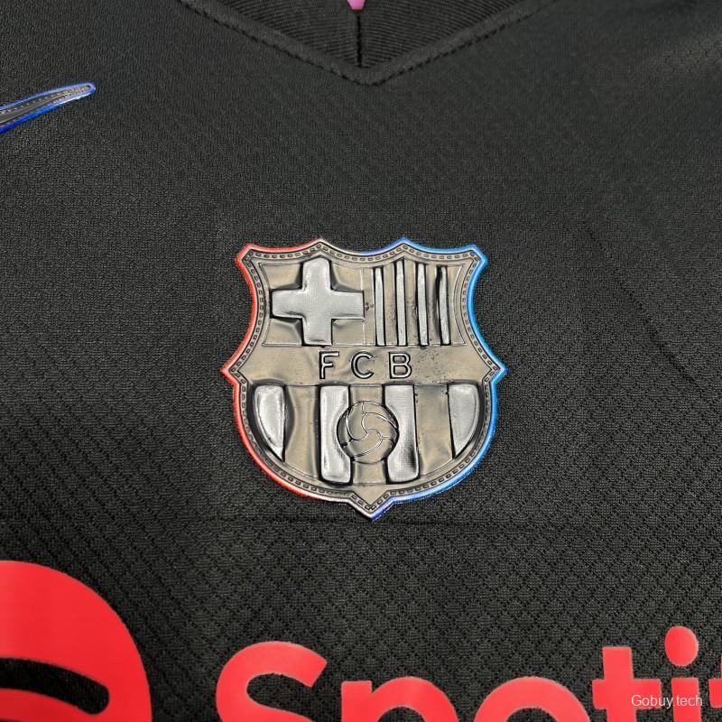 24/25 Kids Barcelona Away Black Jersey